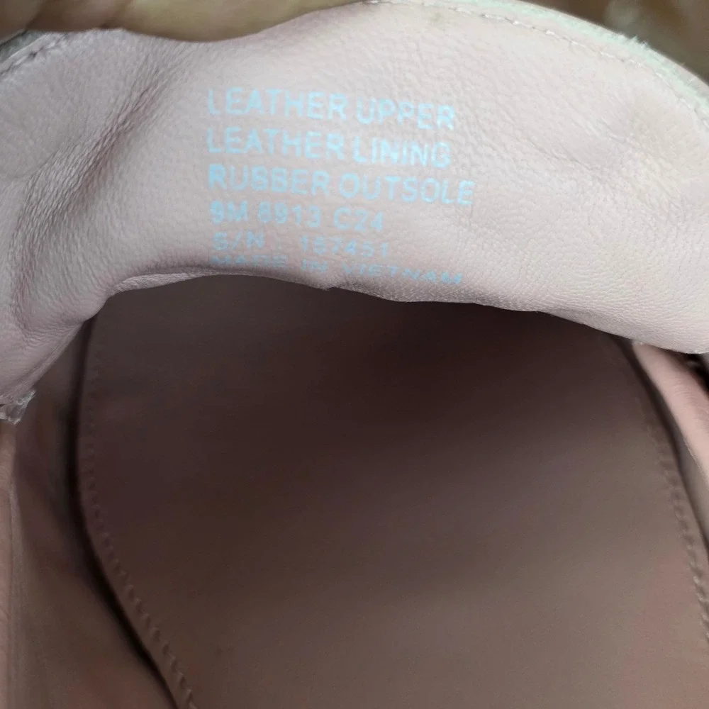 Tory Burch Mini Everly Chunky Leather Loafer 9M Pink Quilted Patent Lug Sole